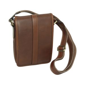 Soft Calfskin Leather Satchel Bag - chestnut