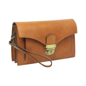 Leather clutch - colonial