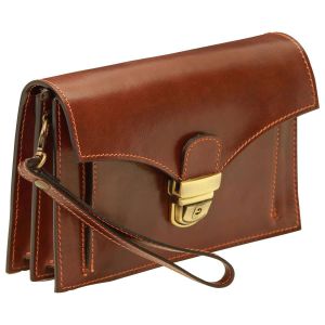 Cowhide clutch - Brown