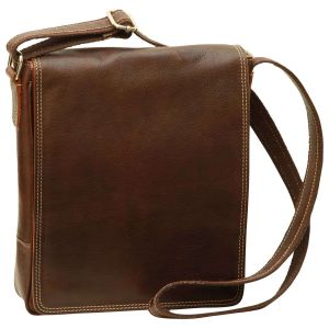 Leather I-Pad bag - Dark Brown