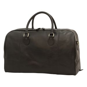 Leather Duffel Bag - Black