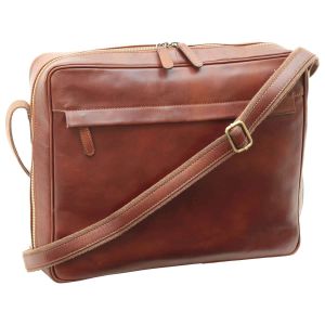 Vachetta Leather Messenger - Brown