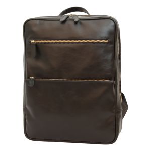 Leather backpack - black