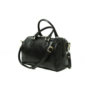 Double handled shoulder bag - black