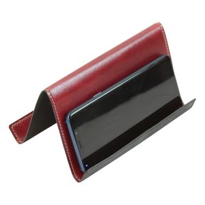 Supporto per ipad e iphone in pelle - rosso