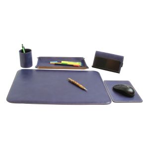 Set da scrivania in pelle - 5 pz