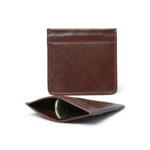 Leather coin purse - brown