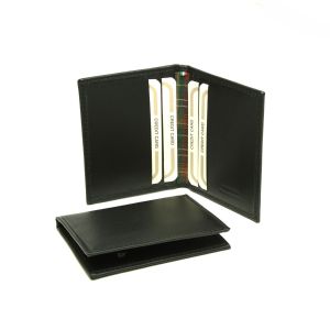 Leather card holder - black