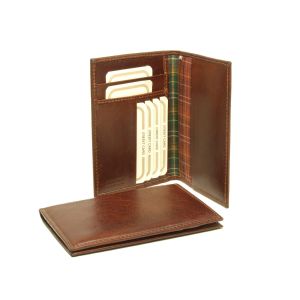 Leather passport holder - brown