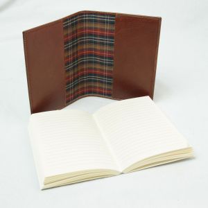 Full grain leather small diary - brown