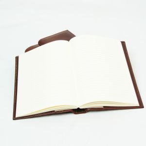 Full grain leather large diary - brown