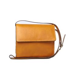 Calfskin shoulder bag-Yellow Ochre