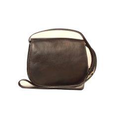 Women's shoulder bag in full grain calfskin-Dark brown