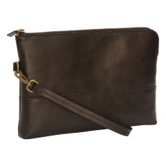 Full grain calfskin document case - dark brown 