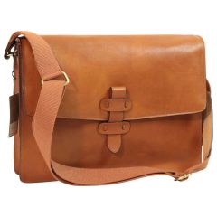 Leather messenger bag - Brown Colonial