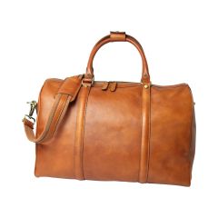 Full grain leather duffle bag - colonial