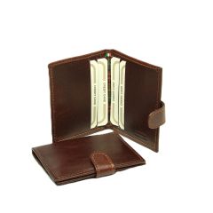 Wallet with snap closure - Brown with RFID