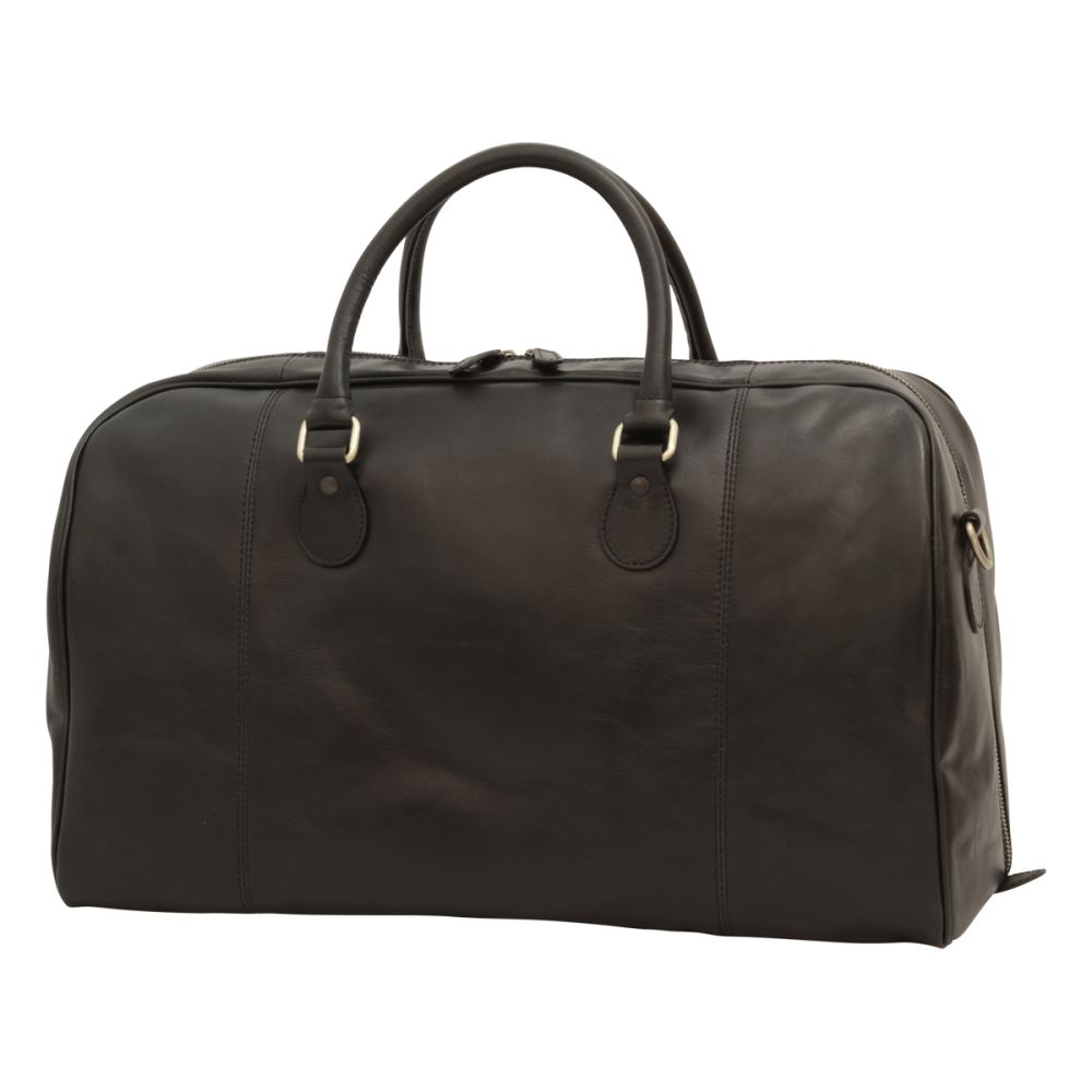 Black shops leather duffel bags