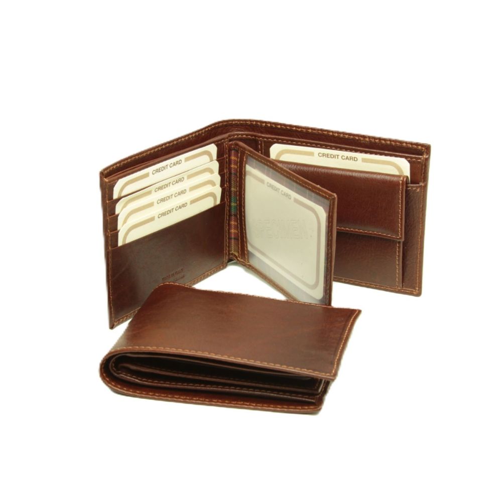 Traditional 100% hand crafted deals bi-fold wallet from Italian leather