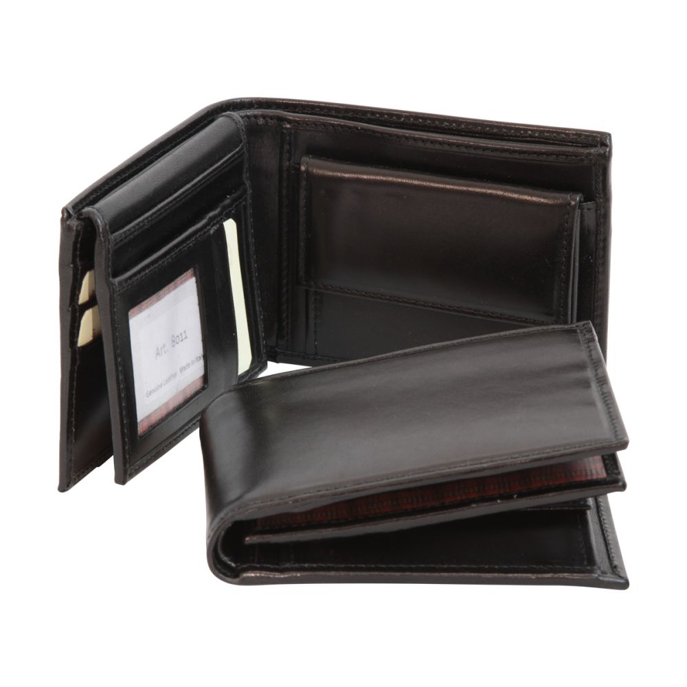 Bifold wallet with zipper coin pocket best sale