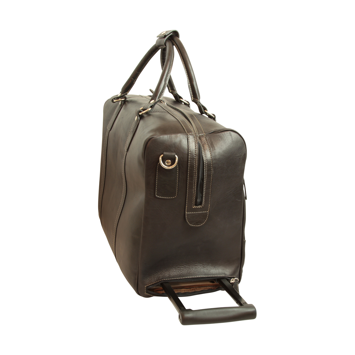 Oiled Calfskin Leather Duffel Bag - Black | 001561NE UK | Old Angler Firenze