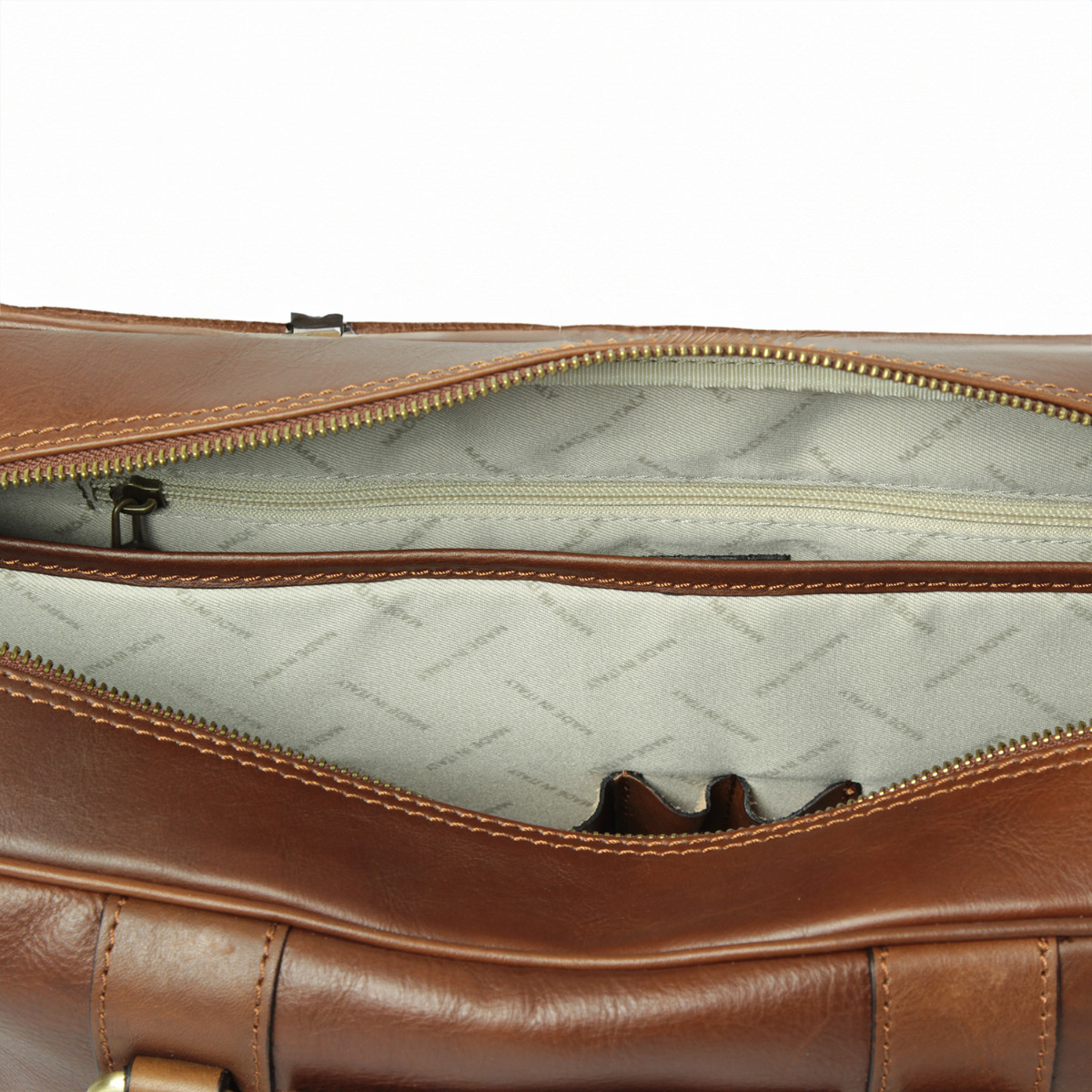 Soft Calfskin Leather Briefcase - chestnut|030161CA|Old Angler Firenze