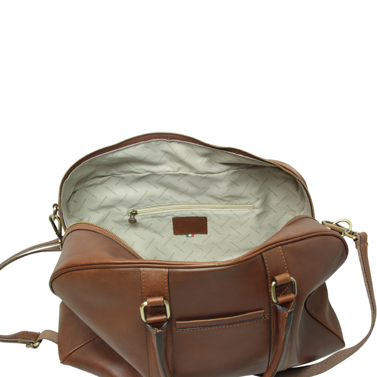 Soft Calfskin Leather Travel Bag – chestnut|030561CA|Old Angler Firenze