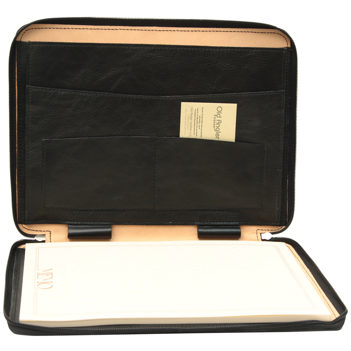 Cowhide leather portfolio - Black | 059489NE | EURO | Old Angler Firenze