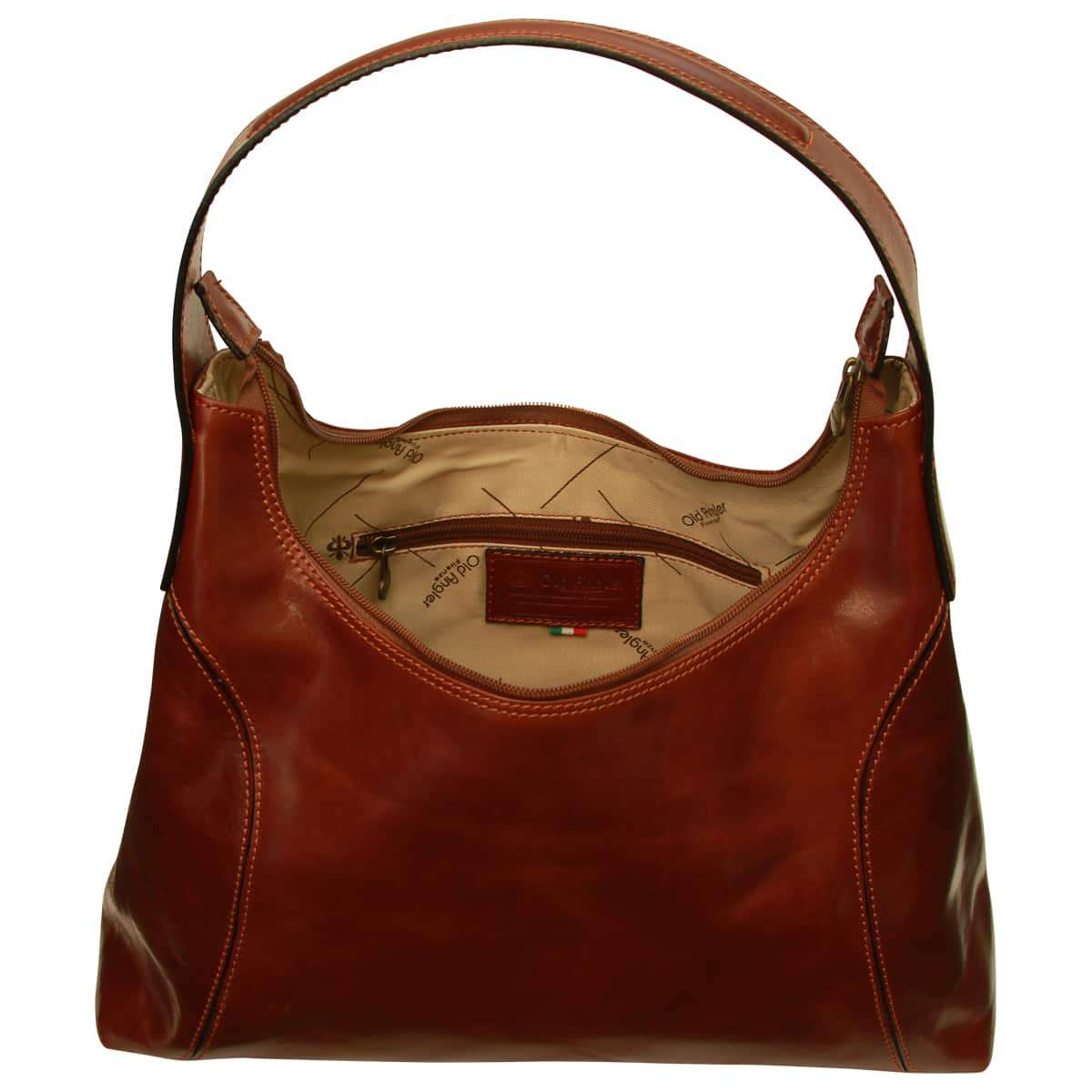 Women's leather shoulder bag - Brown | 069105MA US | Old Angler Firenze