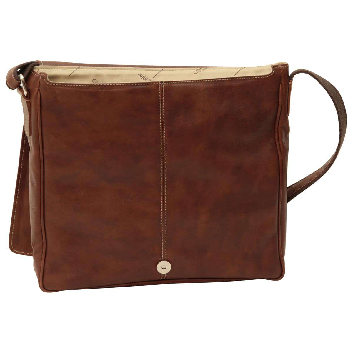 Lightweight Messenger Bag - Chestnut | 072661CA UK | Old Angler Firenze