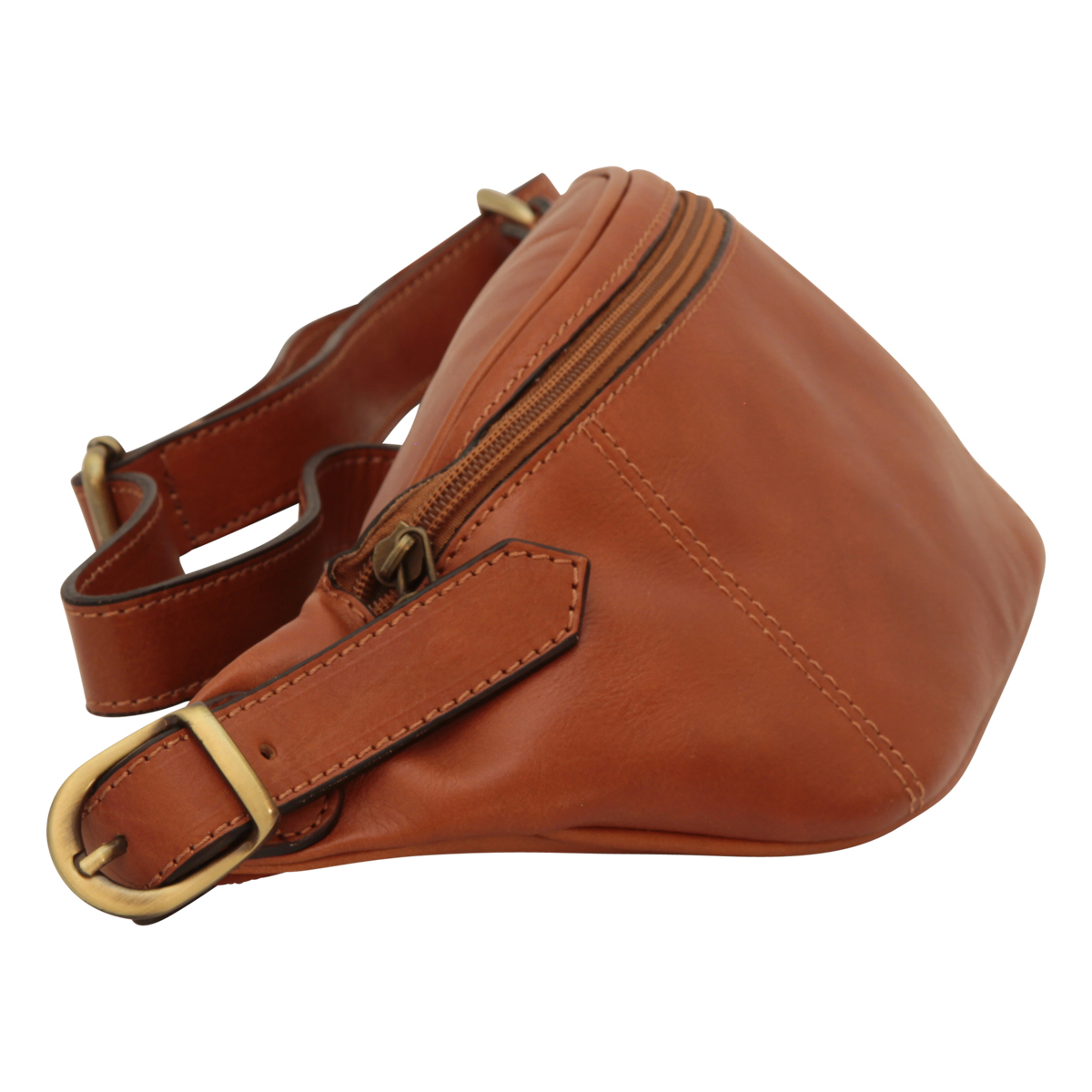 Full grain Italian calf skin leather belt pack  - Colonial | 203189CO | EURO | Old Angler Firenze
