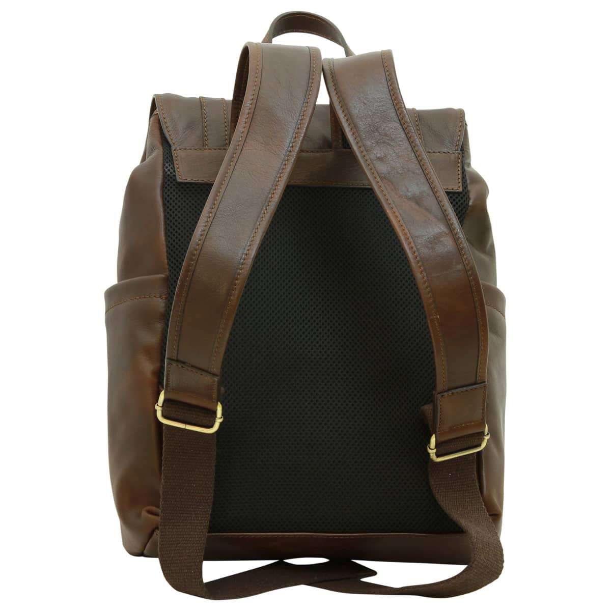 Leather laptop backpack - Dark Brown | 030891TM UK | Old Angler Firenze