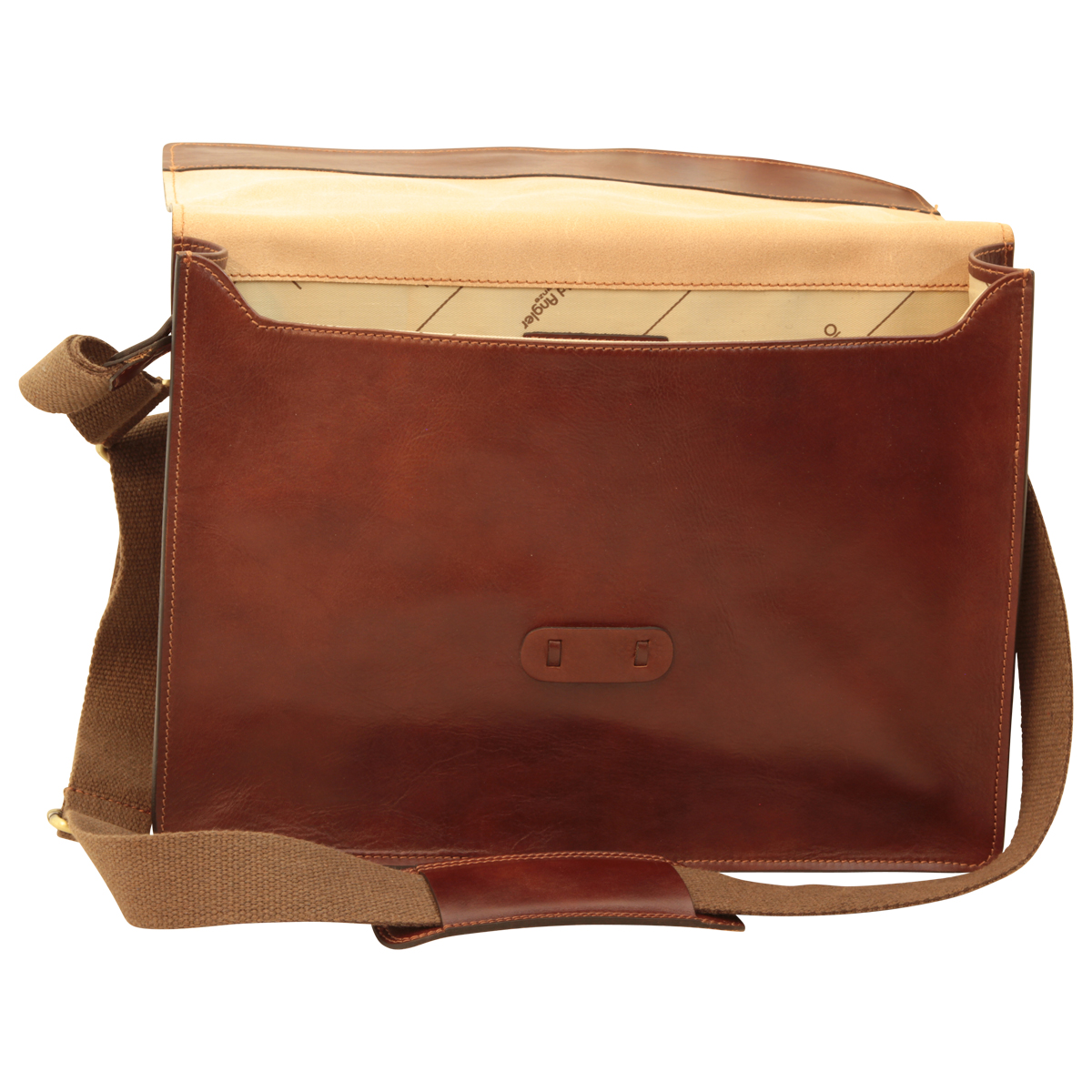 Leather messenger bag - Brown | 411589MA | EURO | Old Angler Firenze