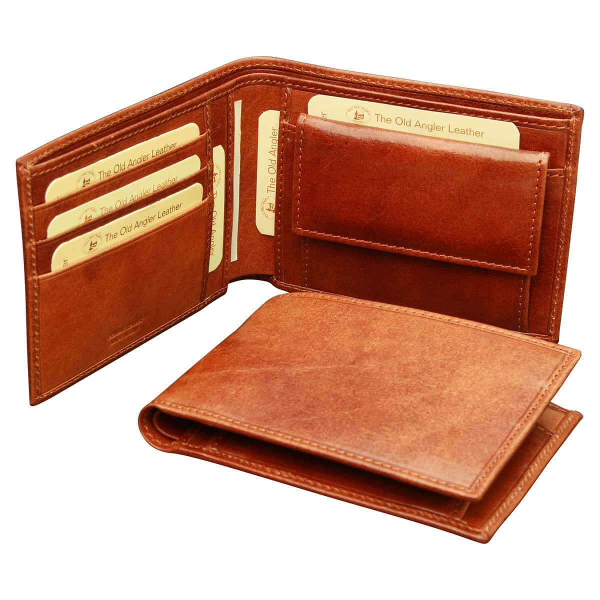 Cowhide leather wallet - Brown | 801205MA | EURO | Old Angler Firenze