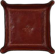 Cowhide leather desk tray - Brown | 753105MA | EURO | Old Angler Firenze