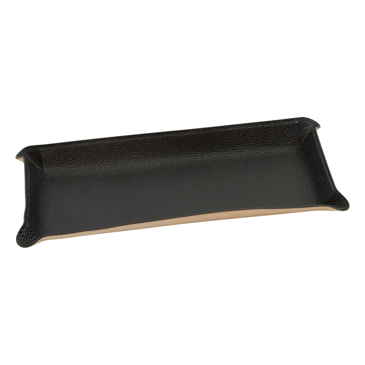 Leather desk tray - black|762051NE|Old Angler Firenze