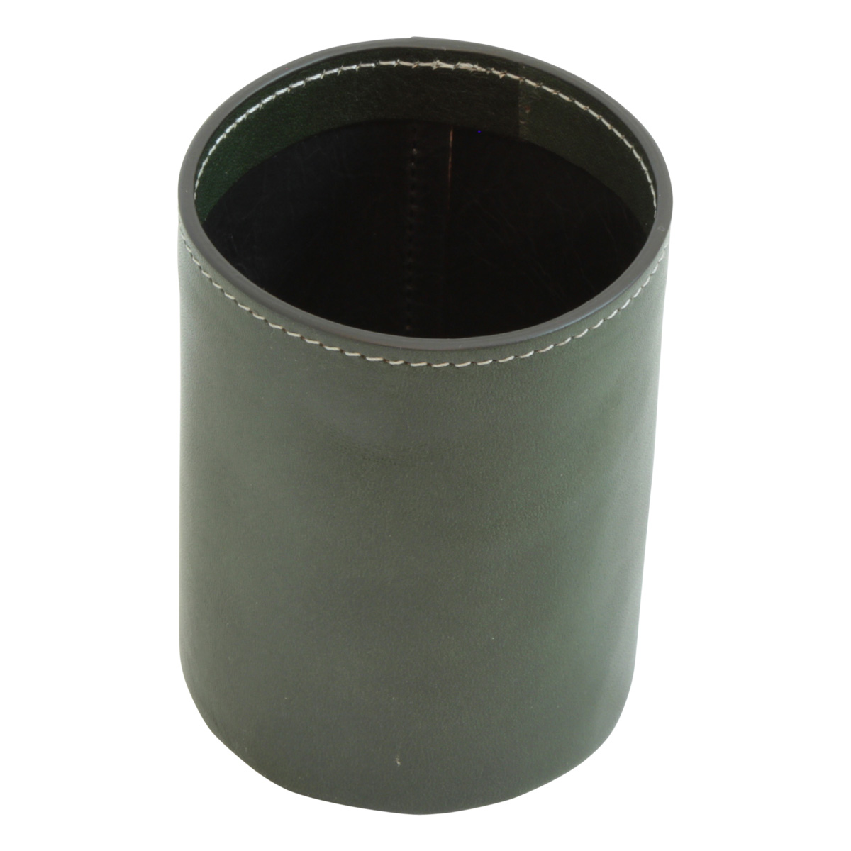Leather pen cup - green|763089VE|Old Angler Firenze