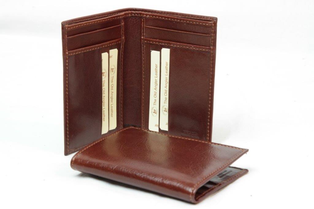 Leather wallet with credit card-brown|800693MA|Old Angler Firenze