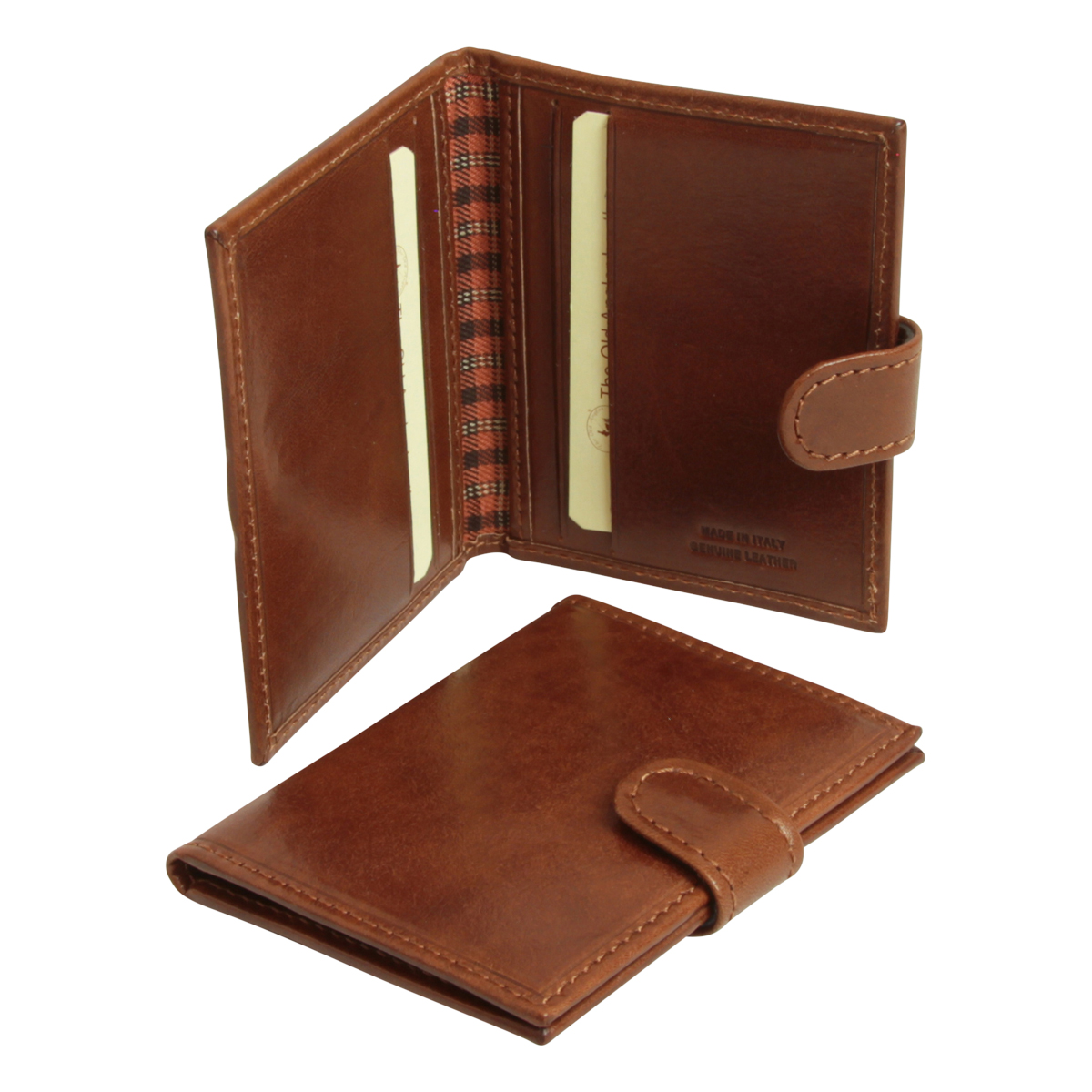 Wallet with snap closure - Brown | 851005MA US | Old Angler Firenze