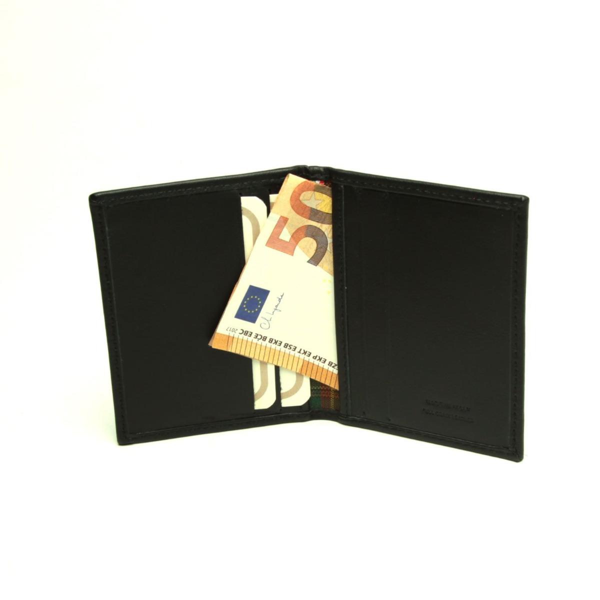 Leather card holder - black|851289NE|Old Angler Firenze