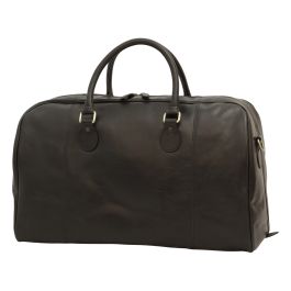 Leather Duffel Bag - Black | 404289NE | EURO | Old Angler Firenze